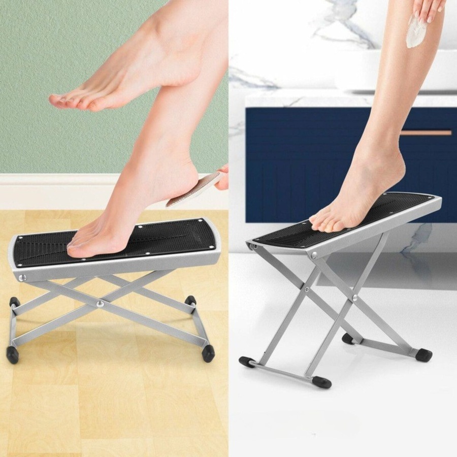 Pedicure Foot Rest Stool Adjustable Ergonomic Folding Footrest Footstool Stand