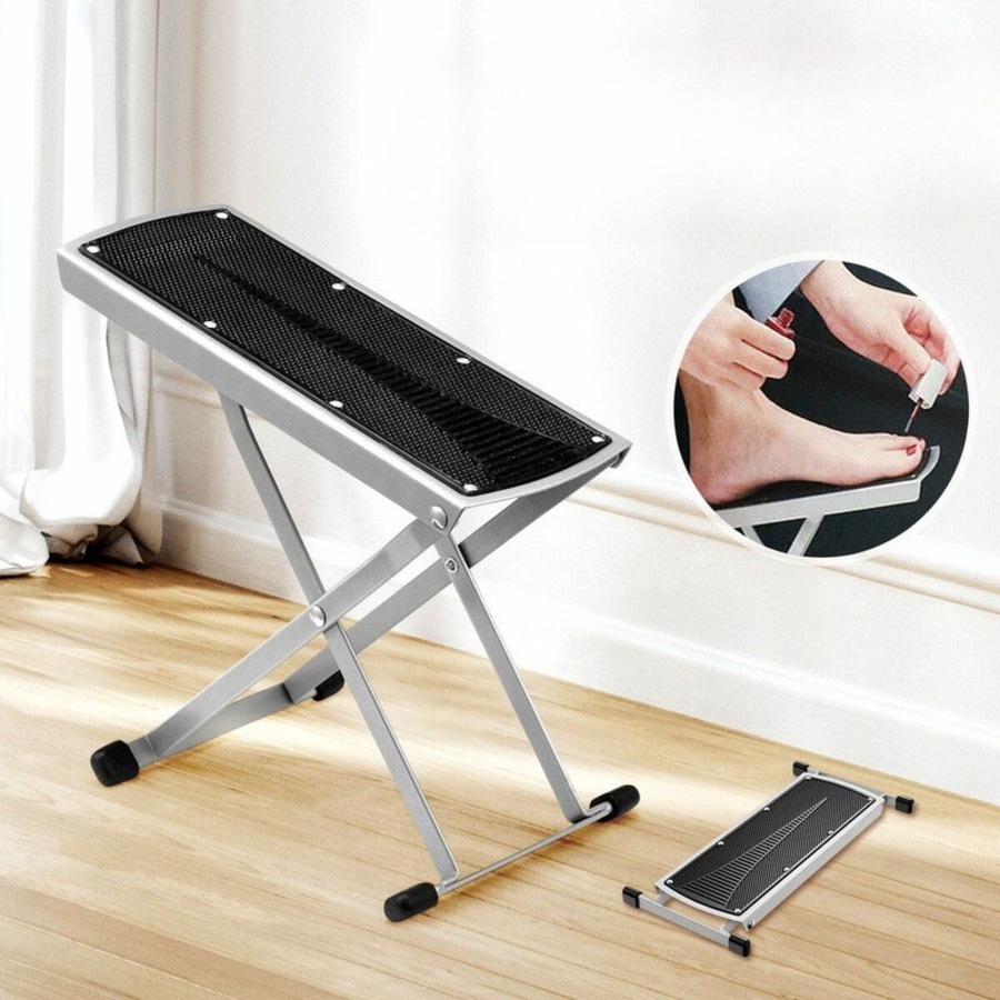 Pedicure Foot Rest Stool Adjustable Ergonomic Folding Footrest Footstool Stand