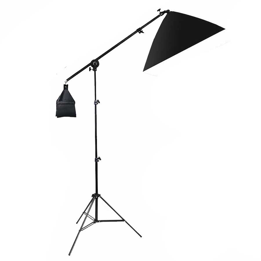 Photo Studio Continuous Softbox Lighting Boom Arm Video Soft Box Light Stand Kit