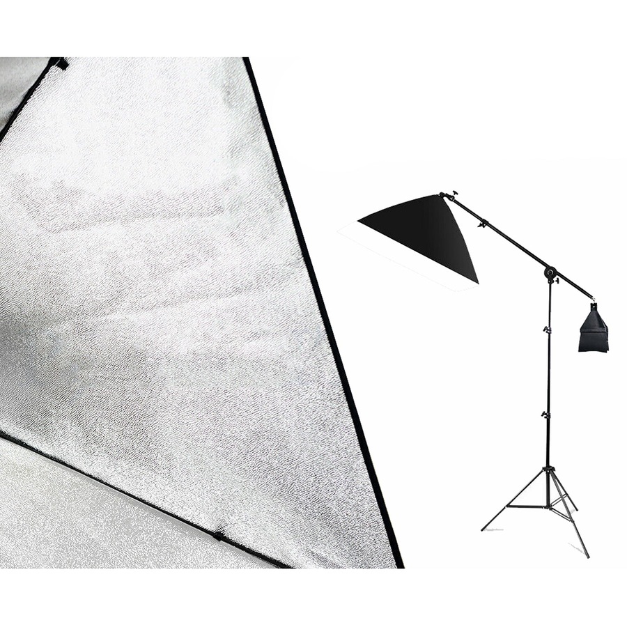 Photo Studio Continuous Softbox Lighting Boom Arm Video Soft Box Light Stand Kit