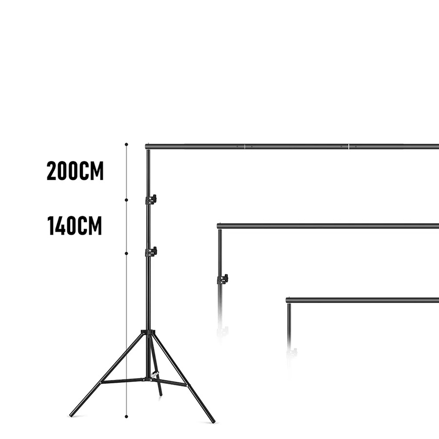 Photography Background Cloth Backdrop Stand Kit With 6 Clamps