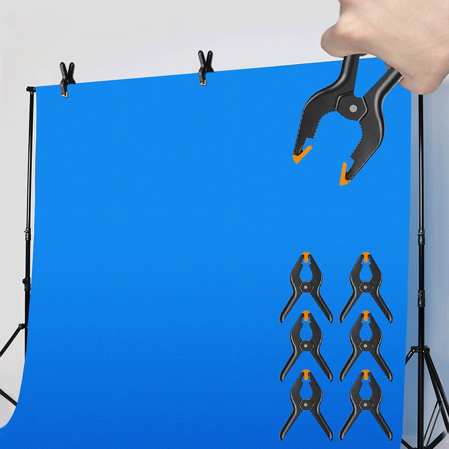 Photography Background Cloth Backdrop Stand Kit With 6 Clamps