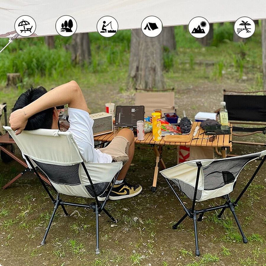 Portable Camping Chairs Lightweight Folding Fishing Chair Hiking Travel Picnic