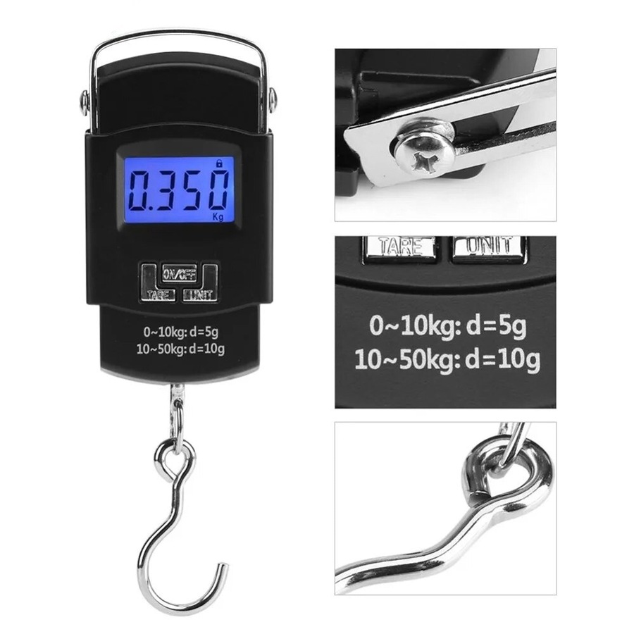 Portable LCD Digital Electronic Fishing Travel Luggage Hanging Weighing Scale
