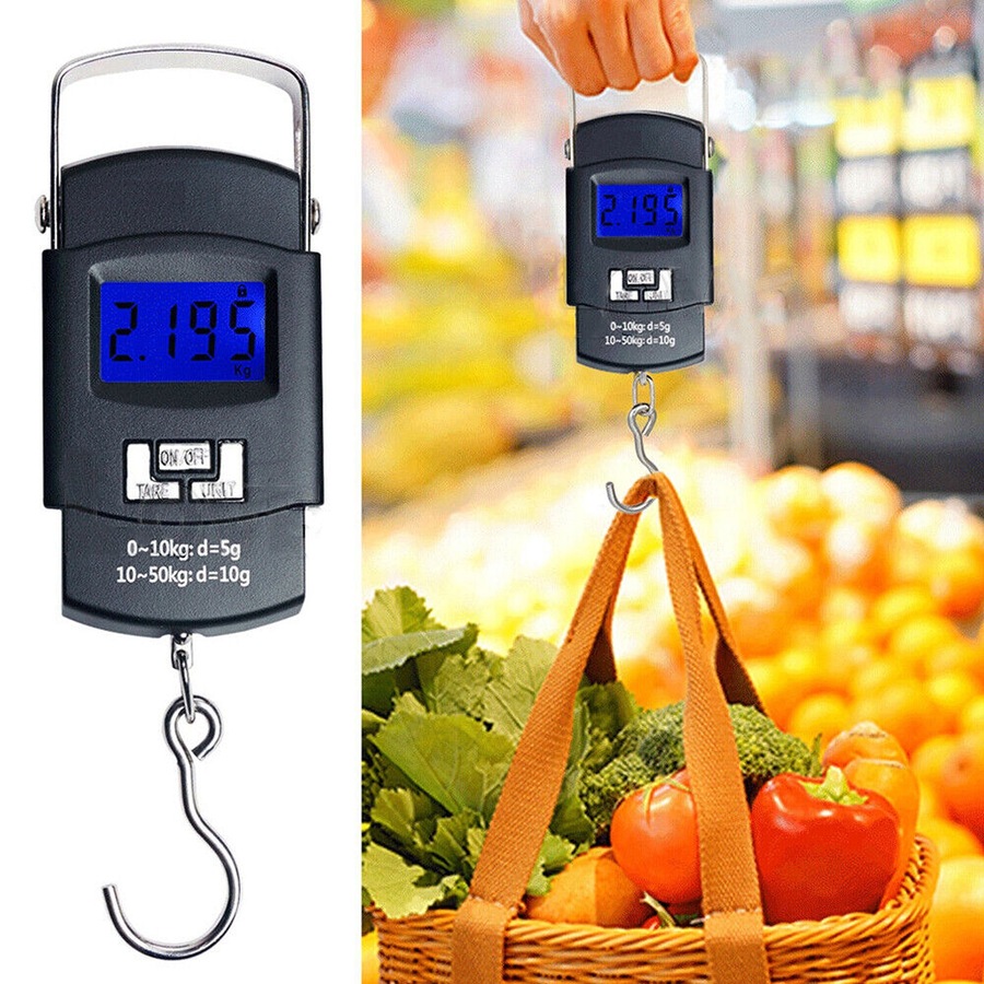 Portable LCD Digital Electronic Fishing Travel Luggage Hanging Weighing Scale