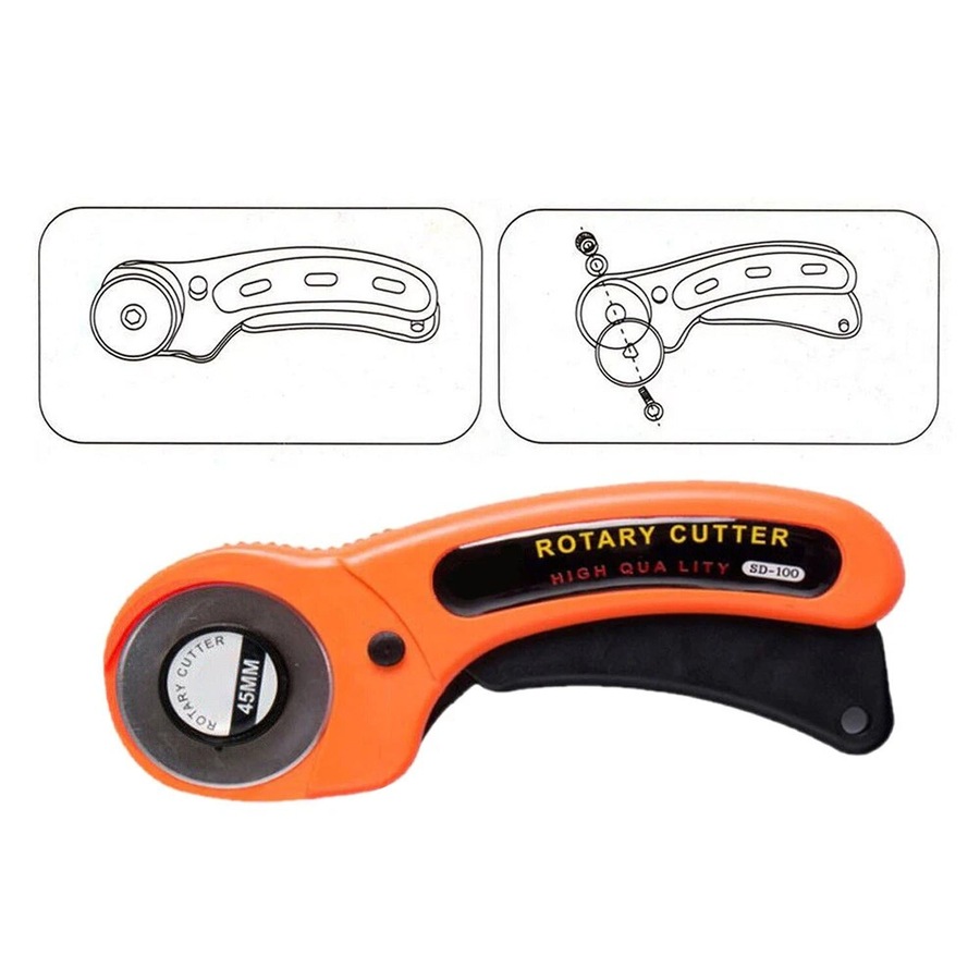 Rotary Cutter Professional Quilting Roller Fabric Cutting Tool And 10pcs Blades