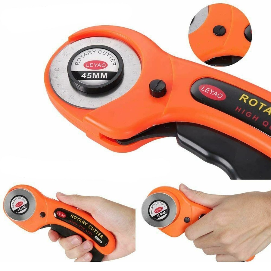 Rotary Cutter Professional Quilting Roller Fabric Cutting Tool And 10pcs Blades