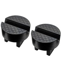Rubber Jack Pad Stand Slotted Rail Floor Jacking Car Lift Adapter Frame - 2pcs