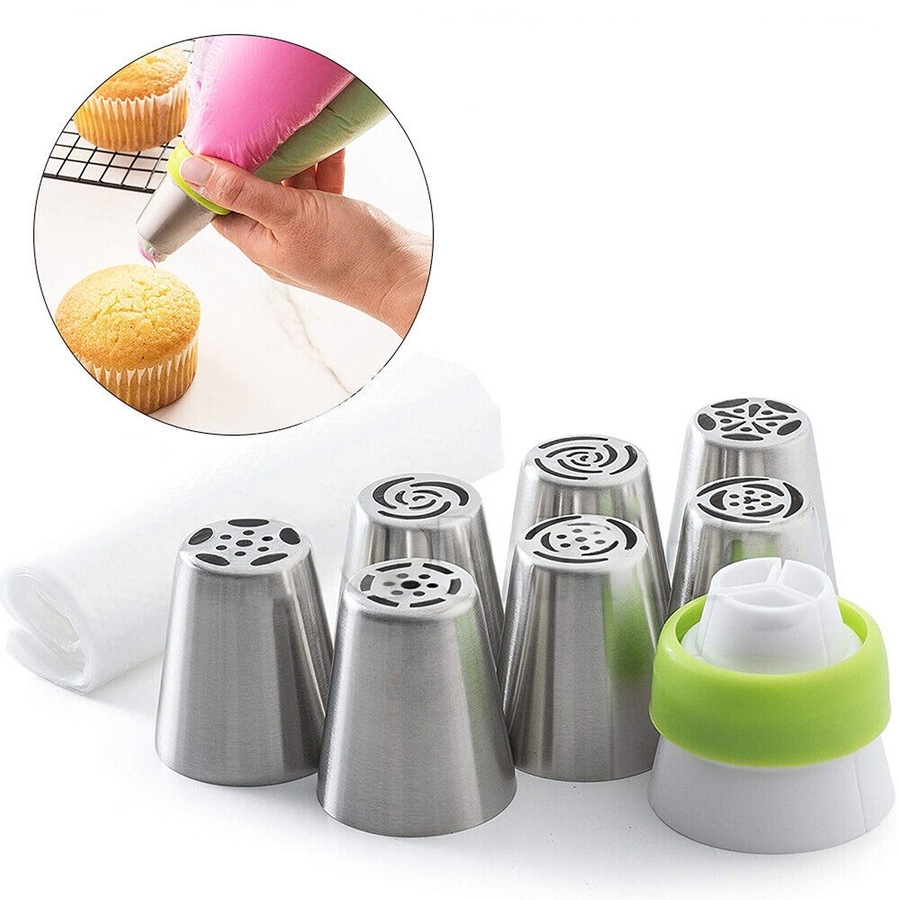 Russian Icing Piping Nozzles Flower Cake Decorating Tips Pastry Tools Set - 32pcs