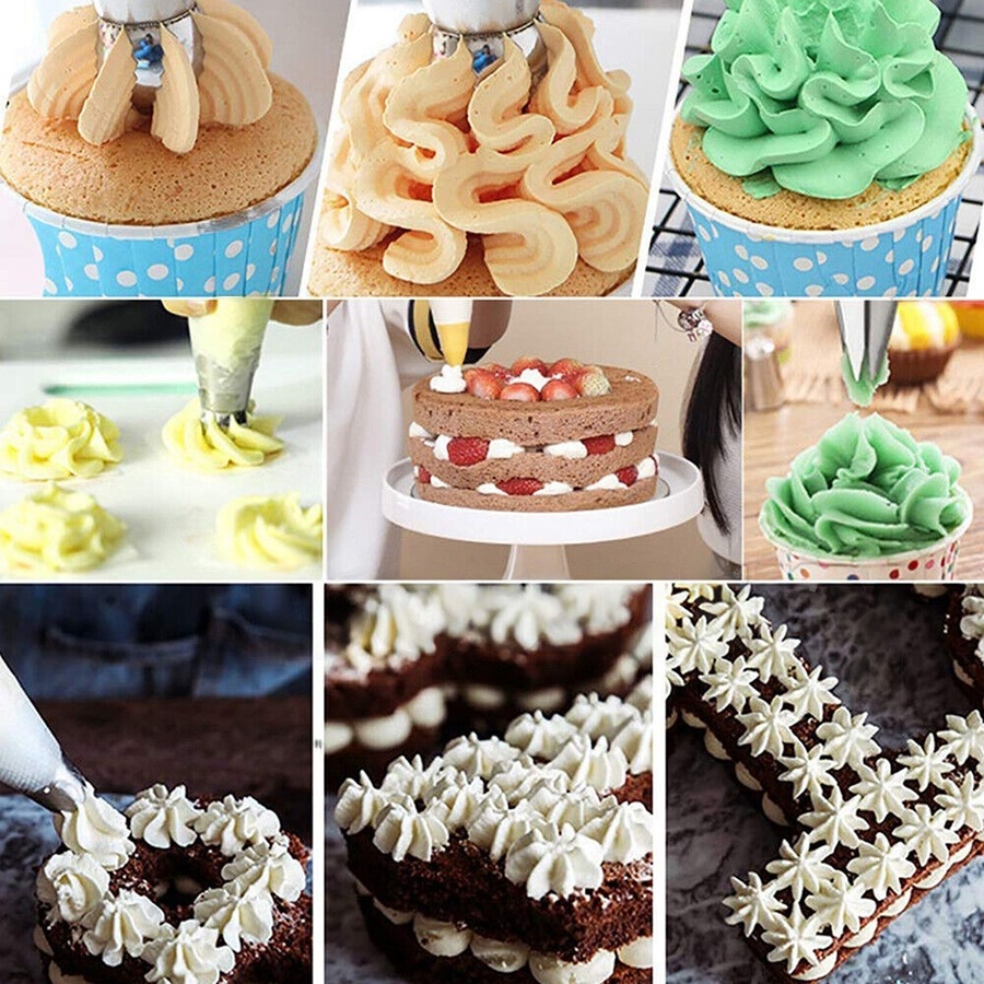 Russian Icing Piping Nozzles Flower Cake Decorating Tips Pastry Tools Set - 32pcs