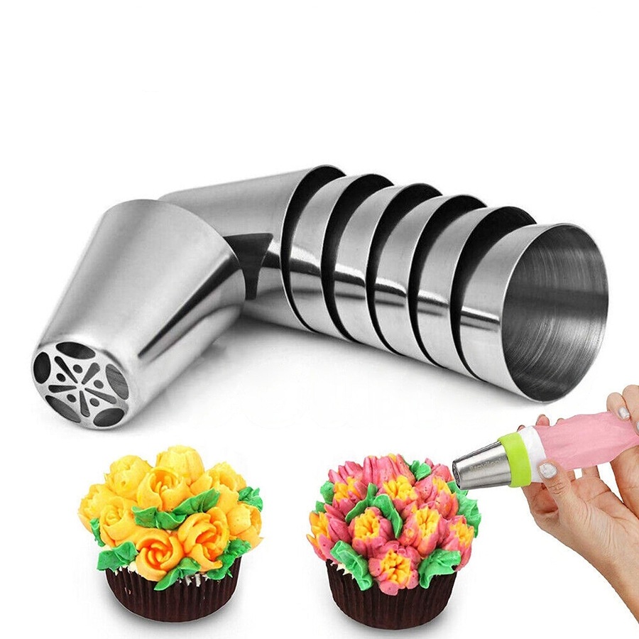 Russian Icing Piping Nozzles Flower Cake Decorating Tips Pastry Tools Set - 32pcs