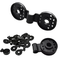 Shade Cloth Plastic Clips Round Netting Black for Greenhouse Outdoor - 50pcs