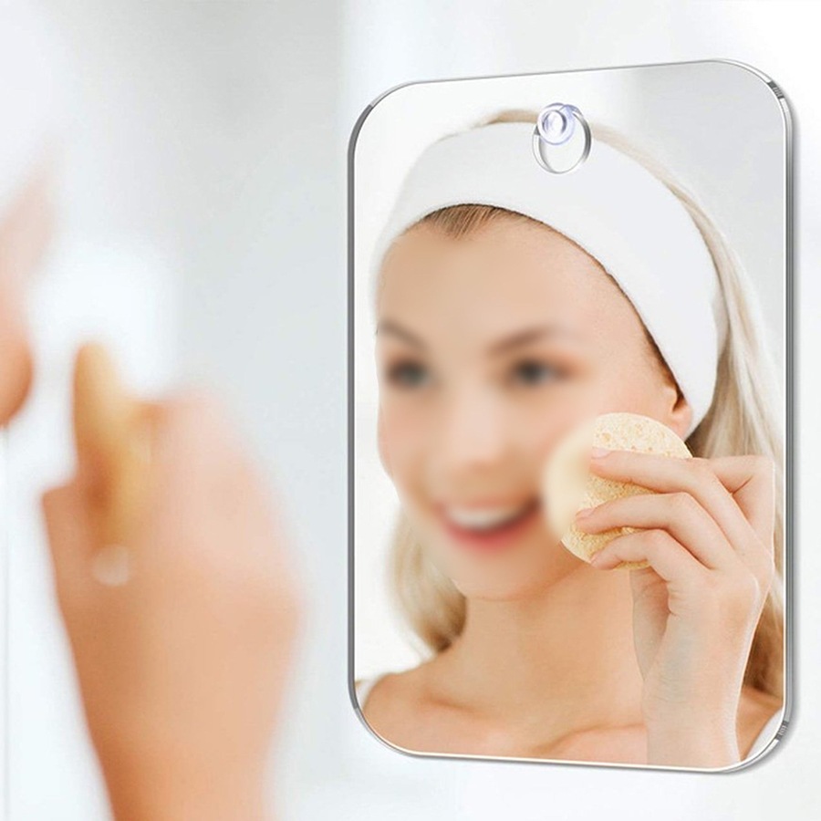 Shave Mirror Bathroom Free Shower Fogless Shaving PC Lens Anti-Fog Free Shower