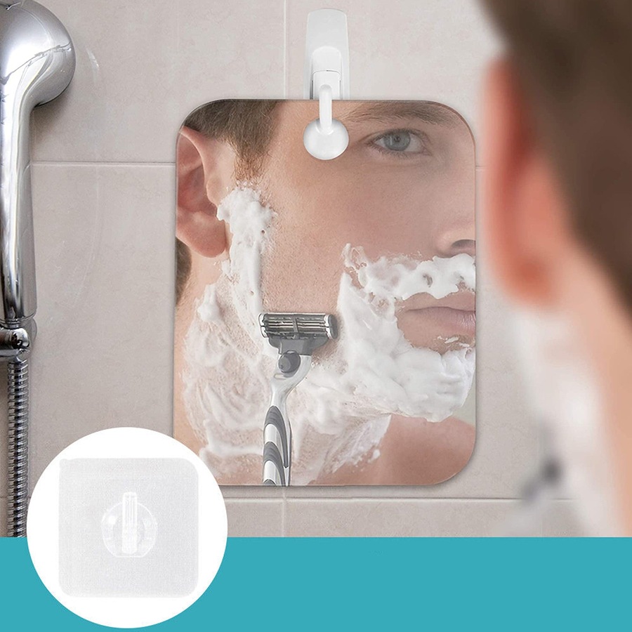 Shave Mirror Bathroom Free Shower Fogless Shaving PC Lens Anti-Fog Free Shower