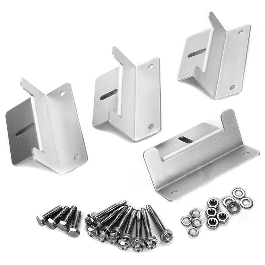 Solar Panel Mounting Z Bracket Set For Flat Roof Wall Mount Kit Aluminum - 4pcs