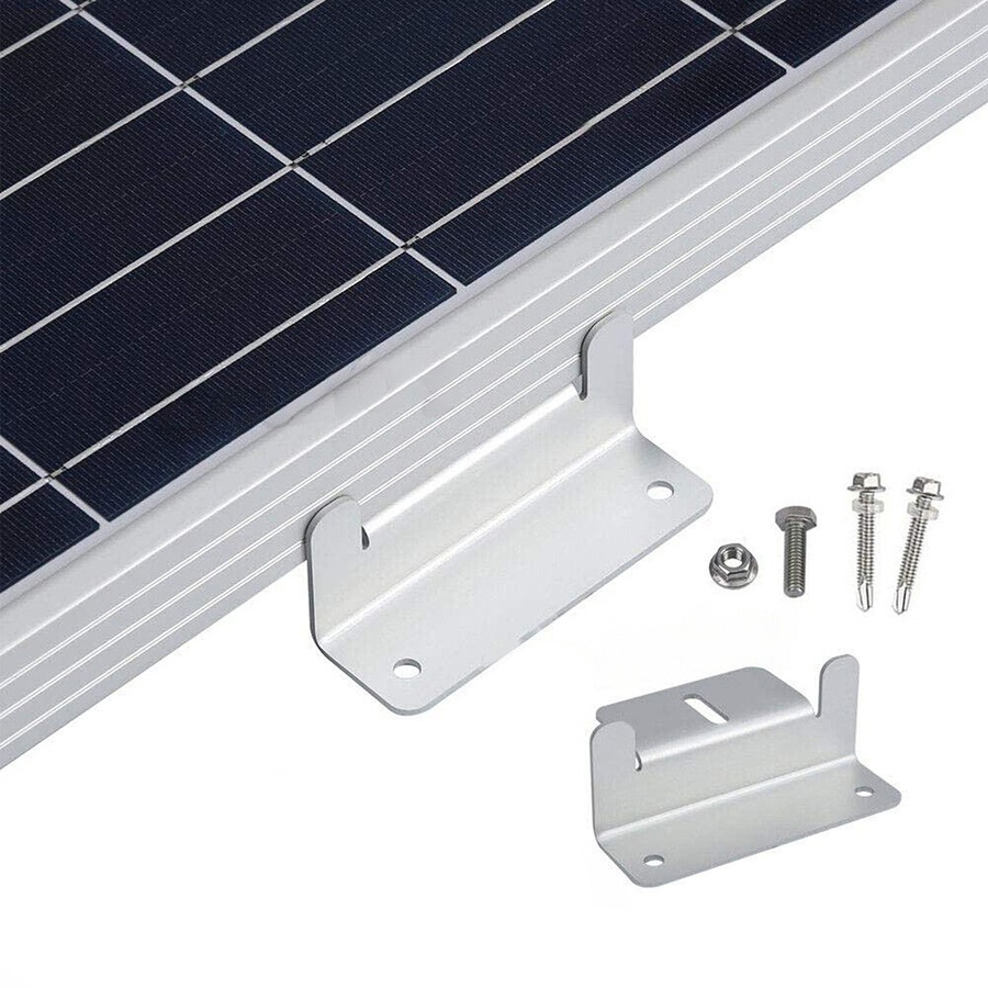Solar Panel Mounting Z Bracket Set For Flat Roof Wall Mount Kit Aluminum - 4pcs