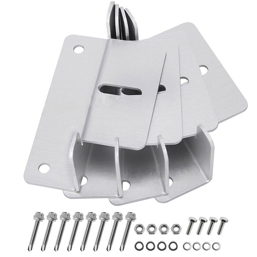 Solar Panel Mounting Z Bracket Set For Flat Roof Wall Mount Kit Aluminum - 4pcs