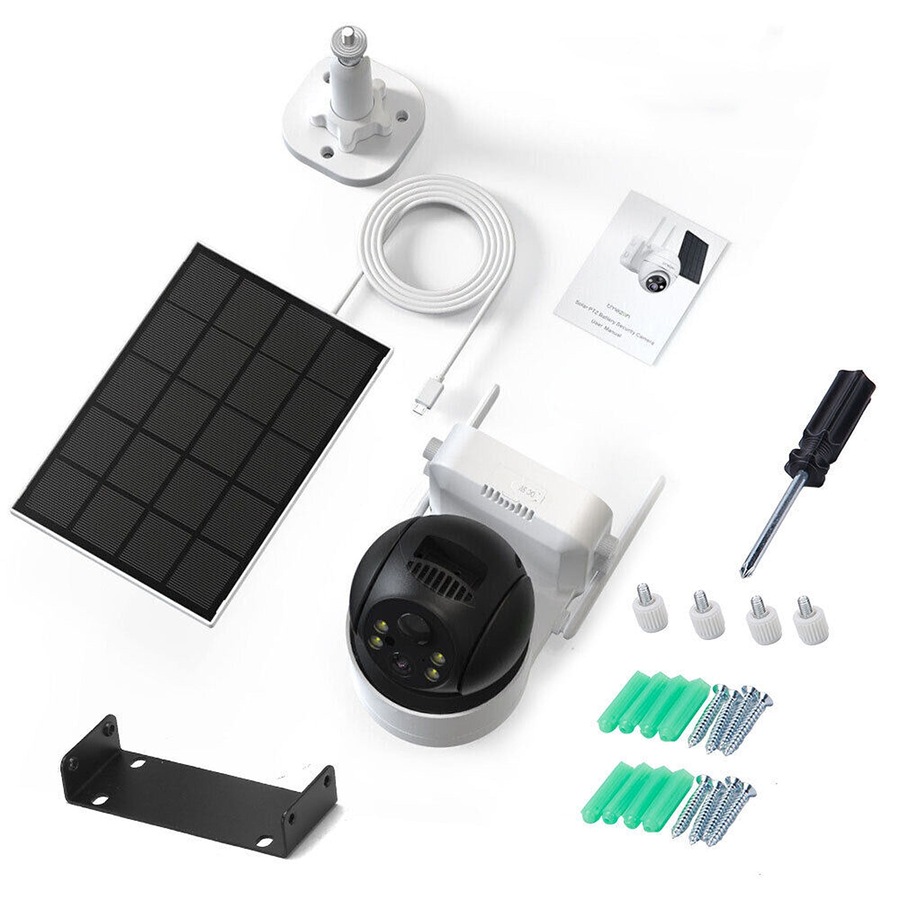 Solar Security Camera Battery Powered Outdoor Wireless WiFi CCTV PTZ Camera IP