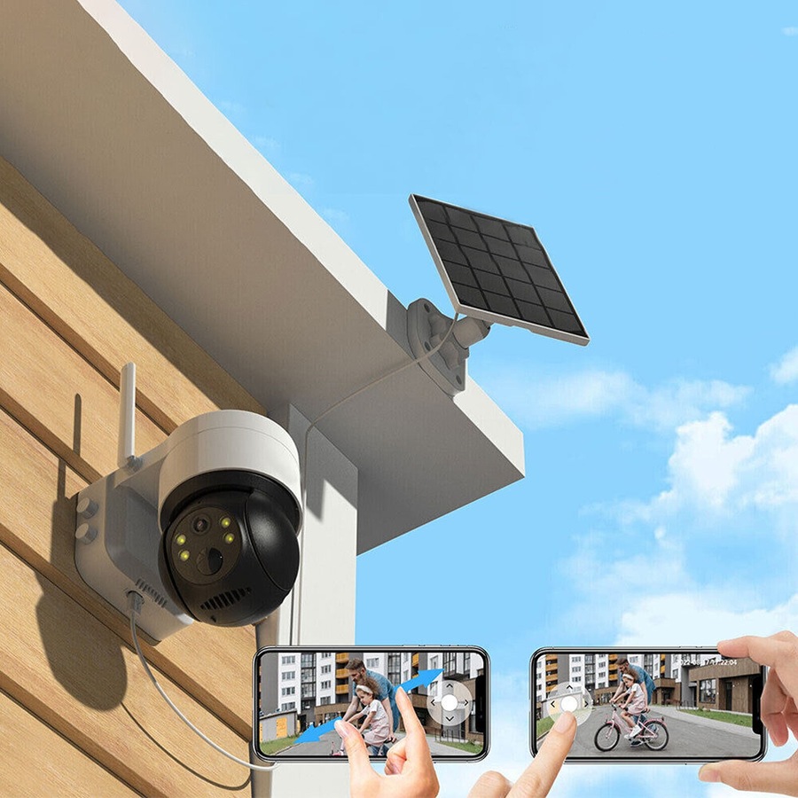 Solar Security Camera Battery Powered Outdoor Wireless WiFi CCTV PTZ Camera IP