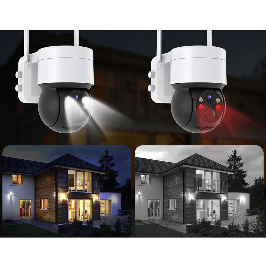 Solar Security Camera Battery Powered Outdoor Wireless WiFi CCTV PTZ Camera IP