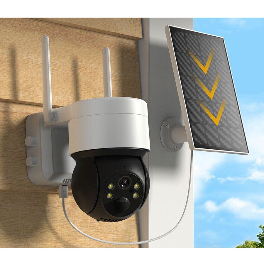 Solar Security Camera Battery Powered Outdoor Wireless WiFi CCTV PTZ Camera IP
