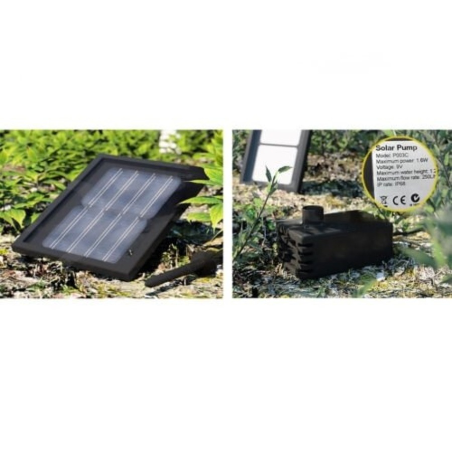 Solar Water Fountain Features Pump Garden Bird Bath Outdoor Indoor Panel