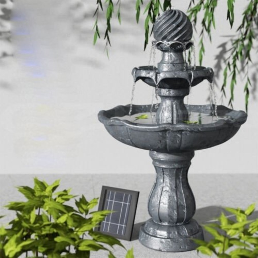 Solar Water Fountain Features Pump Garden Bird Bath Outdoor Indoor Panel