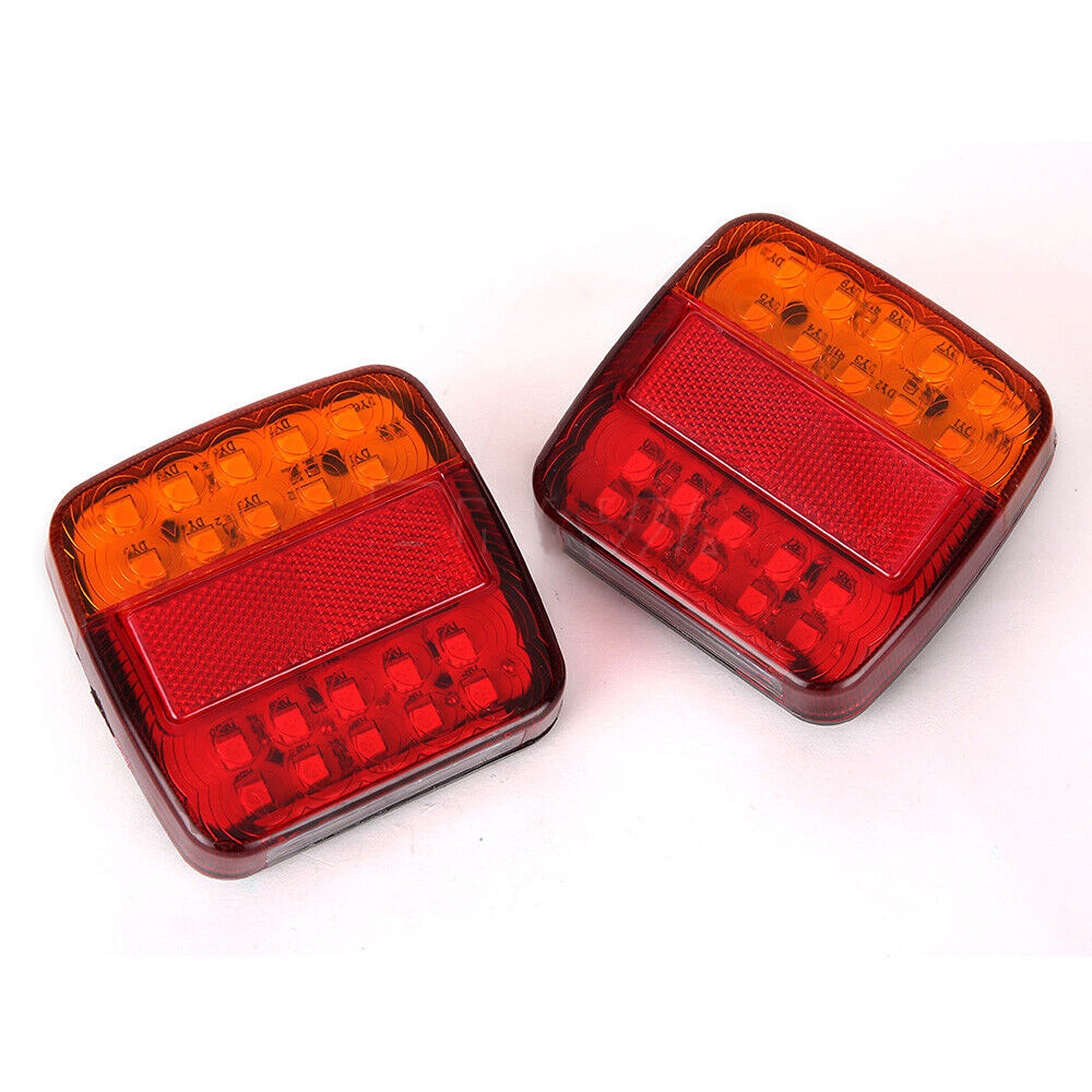Buy Square LED Stop Indicator Trailer Tail Lights Truck Caravan Lamp ...