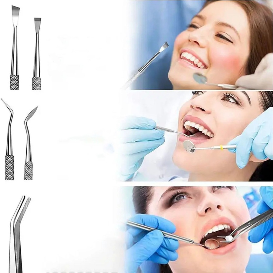 Stainless Dental Tool Set Kit Dentist Teeth Clean Hygiene Oral - 7pcs