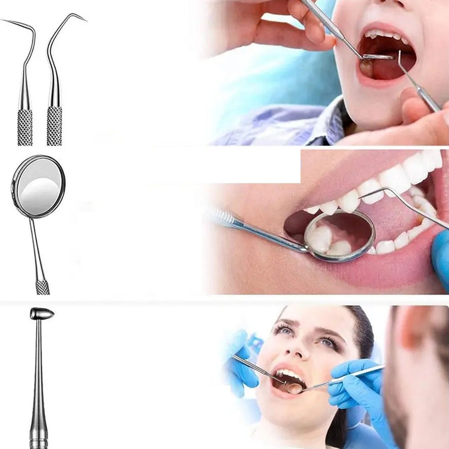 Stainless Dental Tool Set Kit Dentist Teeth Clean Hygiene Oral - 7pcs