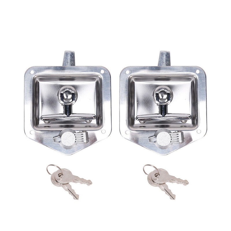 Buy T Handle Trailer Lock And Key Tool Box Stainless Steel Camper Truck Caravan 2x MyDeal