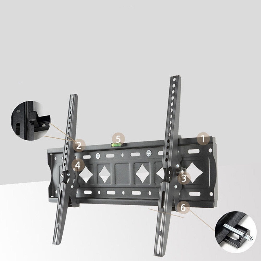 Tilt TV Wall Bracket VESA Mount for 32 to 75 Inch Flat And Curved TVs or Monitors