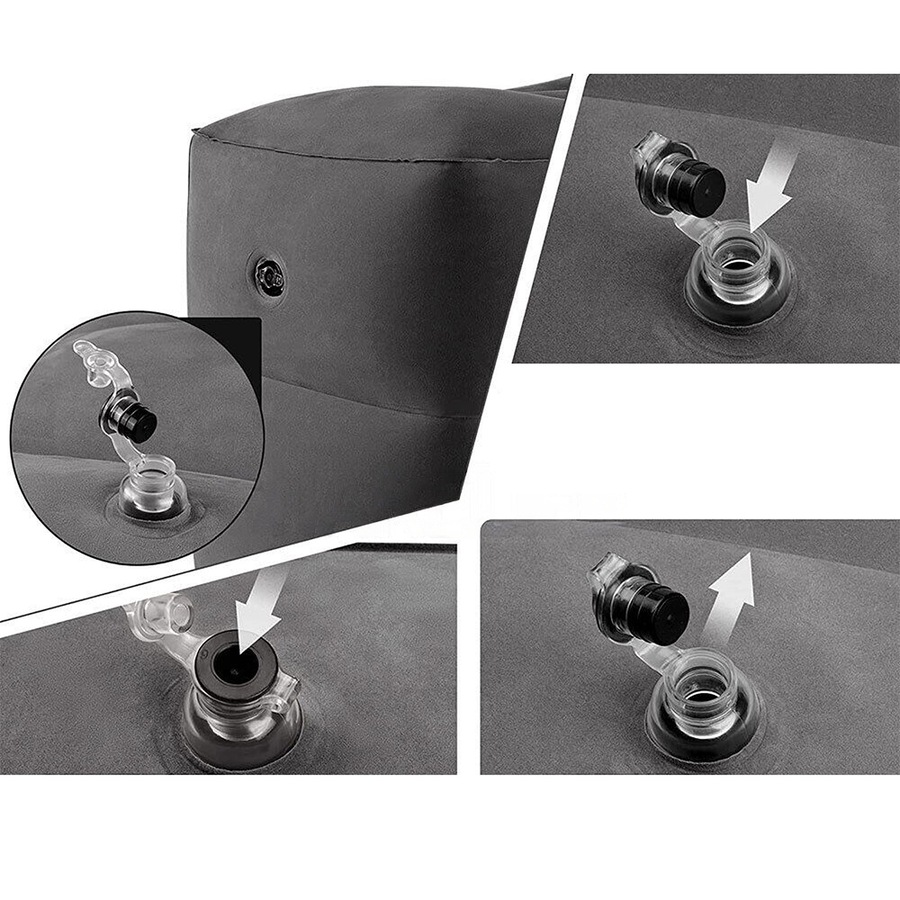 Travel Air Pillow Foot Rest Inflatable Cushion Car Leg Footrest XL - 3 Layers