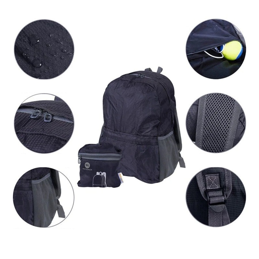 Travel Foldable Backpack Lightweight Shoulder Foldaway Luggage Bags Gym