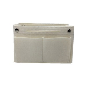 Travel Organiser Handbag Felt Bag Tote Insert Liner Purse Pouch Women 3 Sizes - Beige