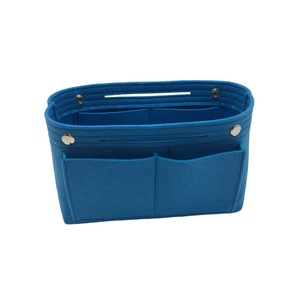 Travel Organiser Handbag Felt Bag Tote Insert Liner Purse Pouch Women 3 Sizes - Blue