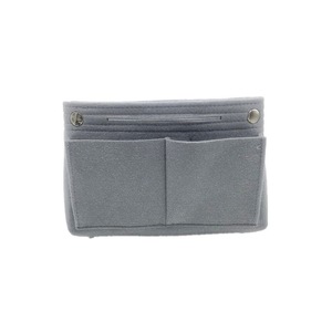 Travel Organiser Handbag Felt Bag Tote Insert Liner Purse Pouch Women 3 Sizes - Light Grey