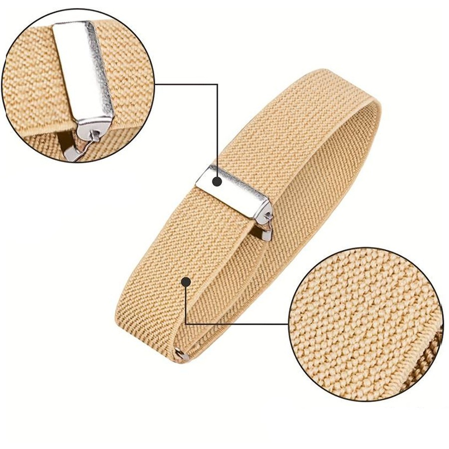 Unisex Anti-Slip Shirt Sleeve Holders Fashion Elastic Armbands Garter - 6pcs