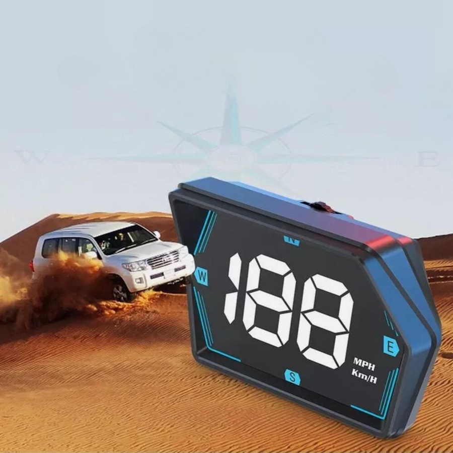 Universal Digital GPS Speedometer Car HUD Head Up Display MPH/KM Overspeed Alarm