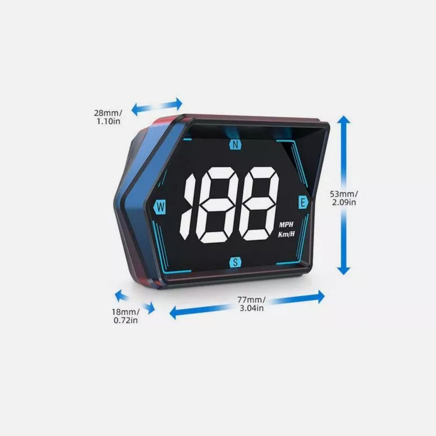 Universal Digital GPS Speedometer Car HUD Head Up Display MPH/KM Overspeed Alarm