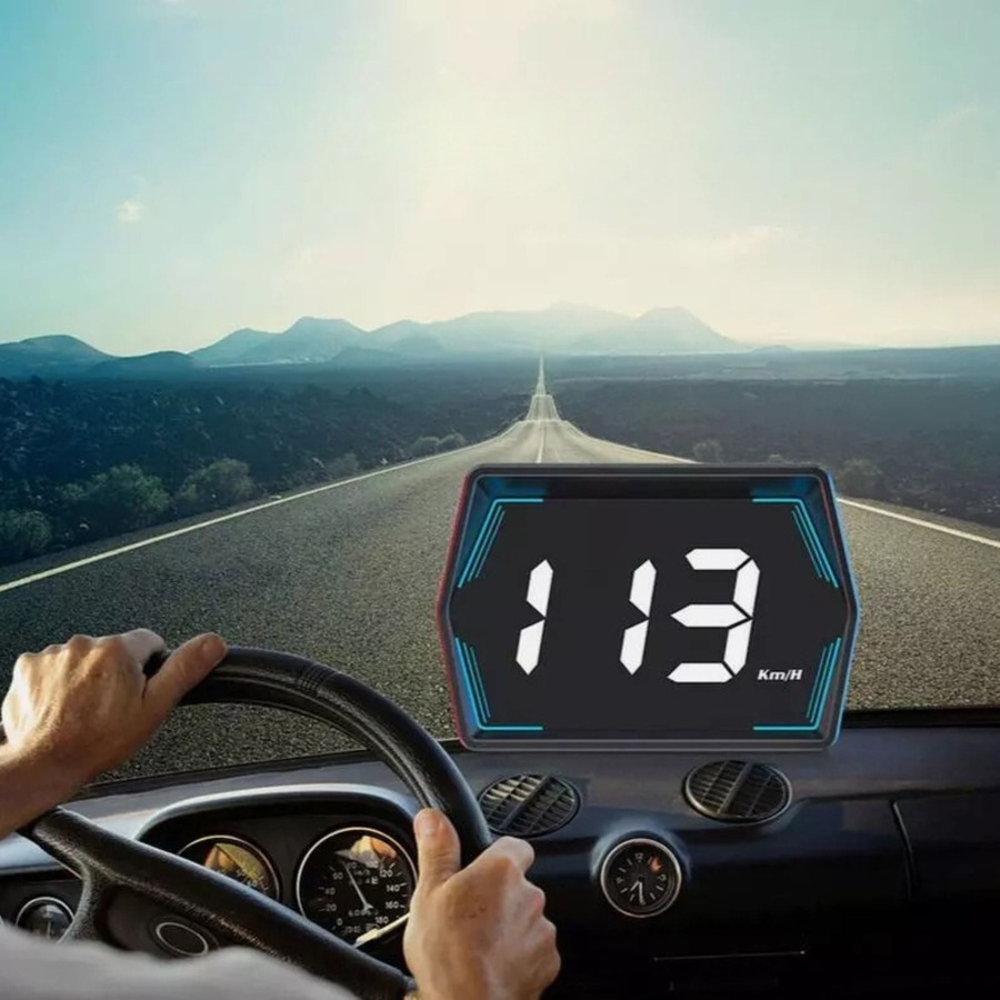 Universal Digital GPS Speedometer Car HUD Head Up Display MPH/KM Overspeed Alarm