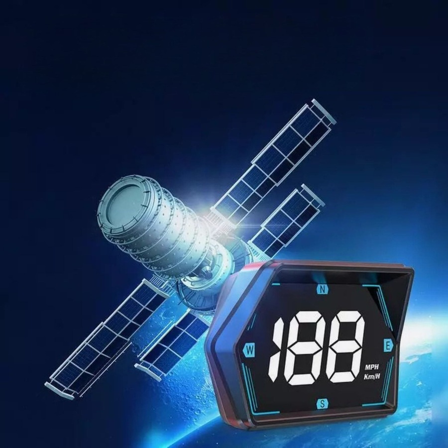 Universal Digital GPS Speedometer Car HUD Head Up Display MPH/KM Overspeed Alarm