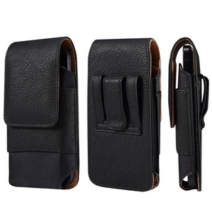 Universal Men Waist Bag Mobile Phone Belt Clip For Mobile Phone Holster Pouch - Black