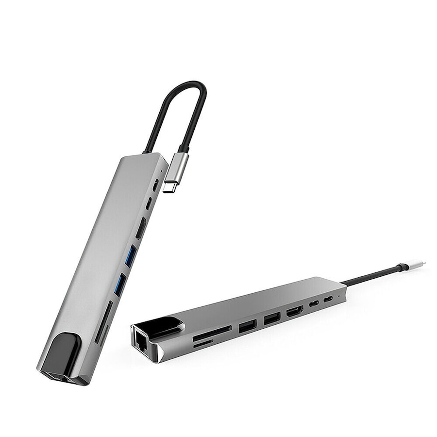 USB-C Hub Type-C Multiport Card Reader Adapter 4K HDMI For MacBook Pro - 8 in 1
