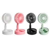 USB Rechargeable Foldable Fan Table Desk Portable Telescopic Floor Fan - 3 Speeds