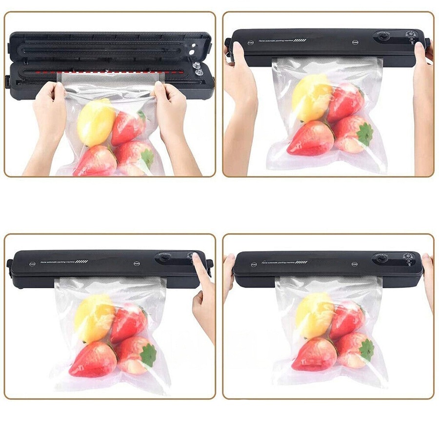 Vacuum Food Sealer Machine Storage Fresh Packaging Kitchen Heat Saver Seal Bag - 10pcs Food Bags