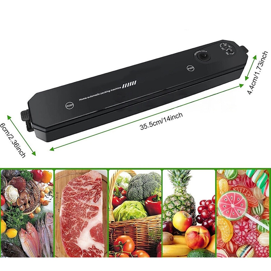 Vacuum Food Sealer Machine Storage Fresh Packaging Kitchen Heat Saver Seal Bag - 10pcs Food Bags