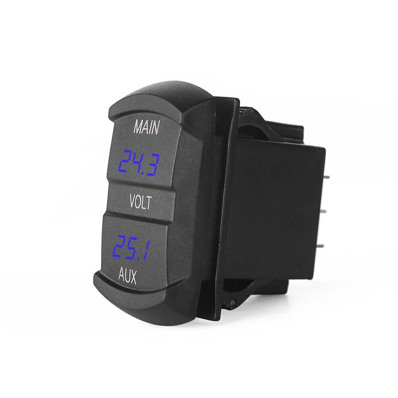 Buy Volt Meter Dual Battery Monitor LED Digital Car Boat Voltage Marine