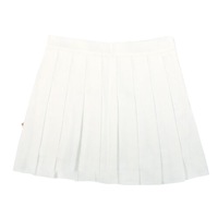 Women Girls School Pleated Skirt Summer High Waist Tartan Short Skirt - White