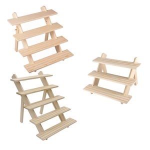 Wooden Earring Display Rack Jewelry Rings Shelf Watch Stand Holder